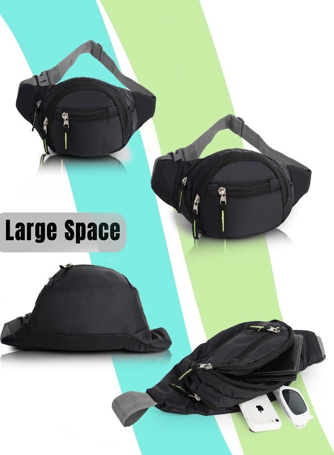 Nyfee Waist Bags for Men & Women- Premium Stitching, Branded Zippers, Waterproof Pocket, RFID Safe- Large Fanny Pack for Hiking Travel,Cycling,Money Belt (Black) - Image 5